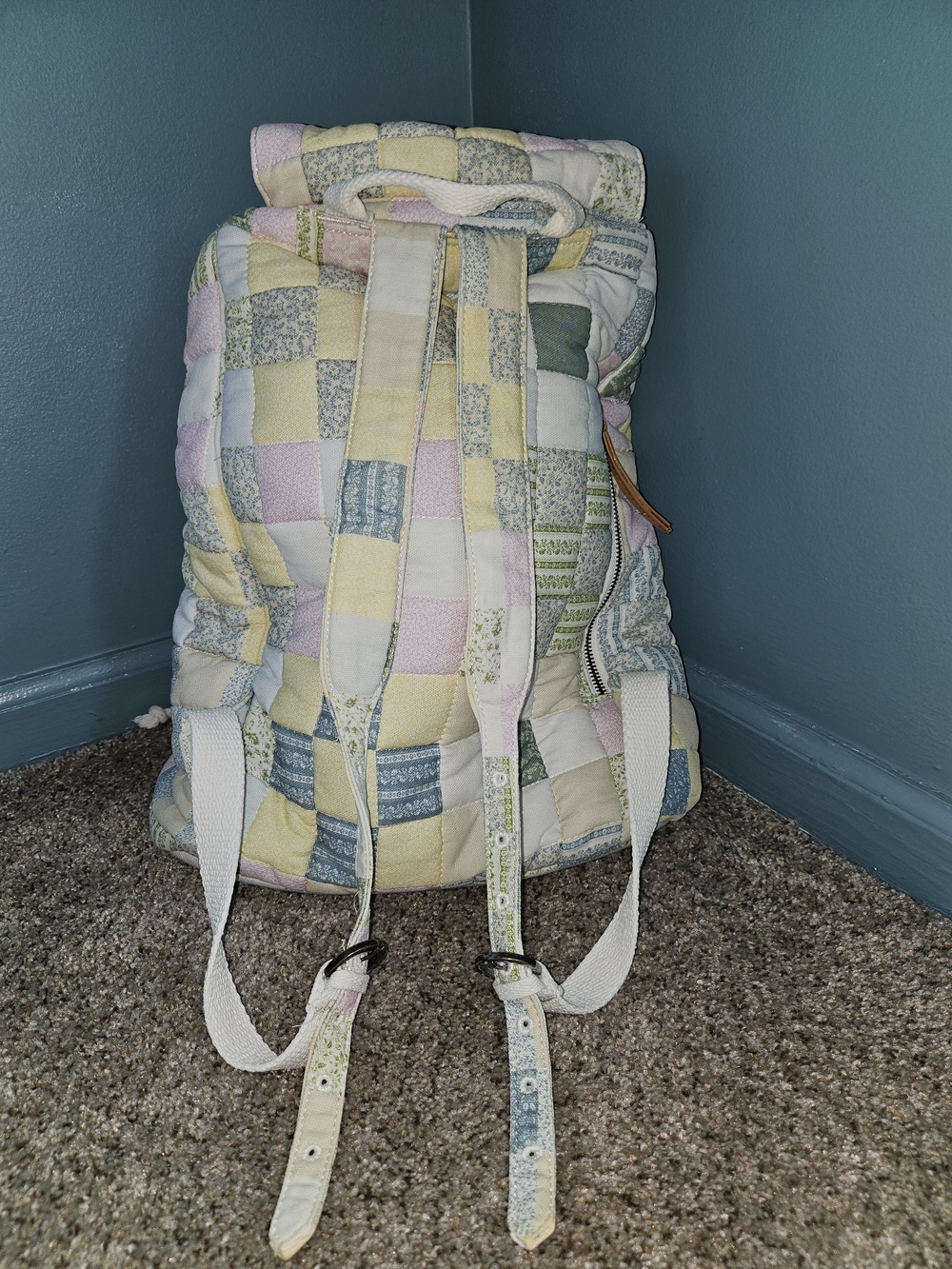Universal Thread Quilted Patchwork Drawstring Backpack - Pastel Multi - Picture 5 of 5